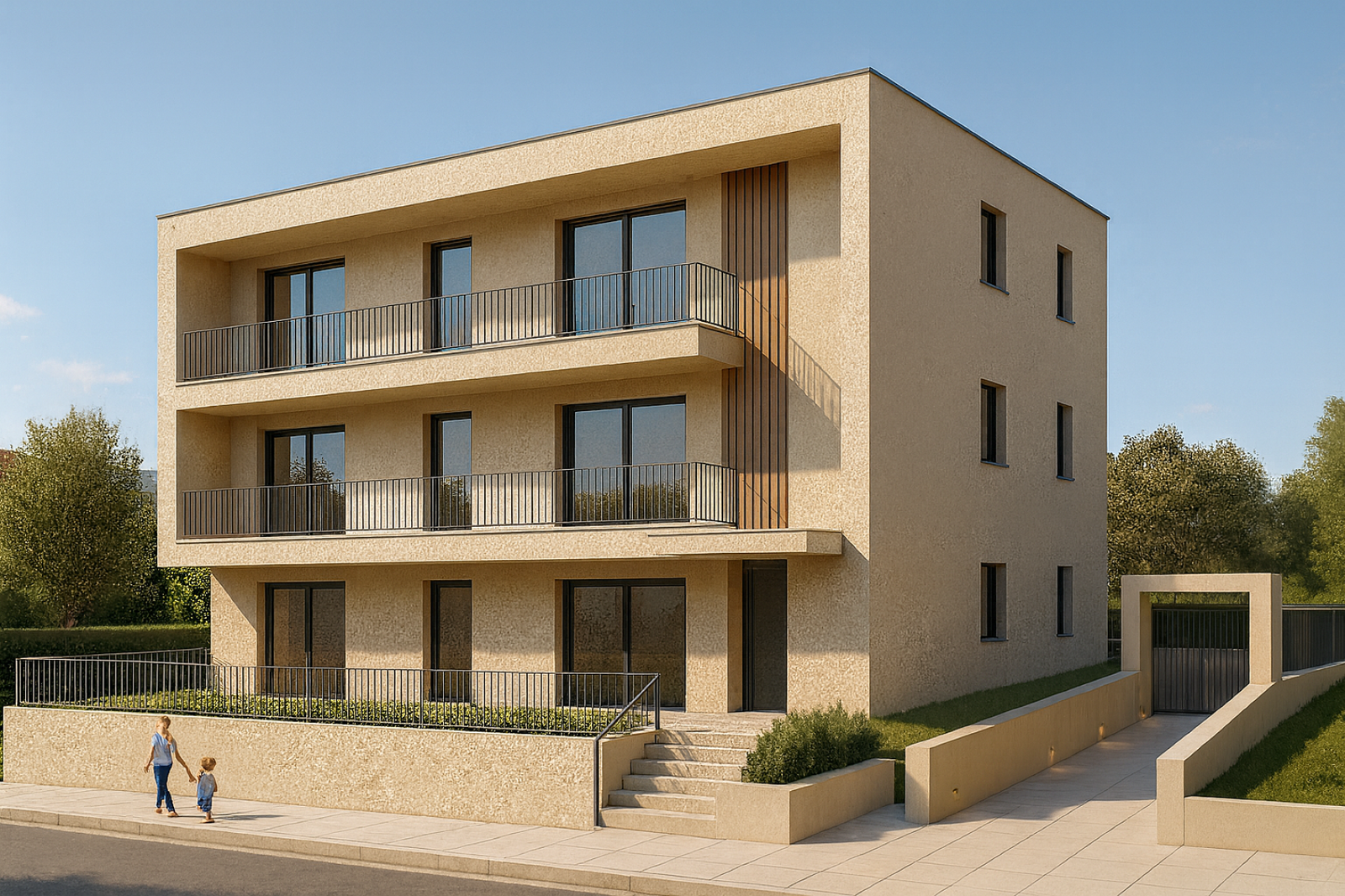 Τριώροφη με 3 διαμερίσματα