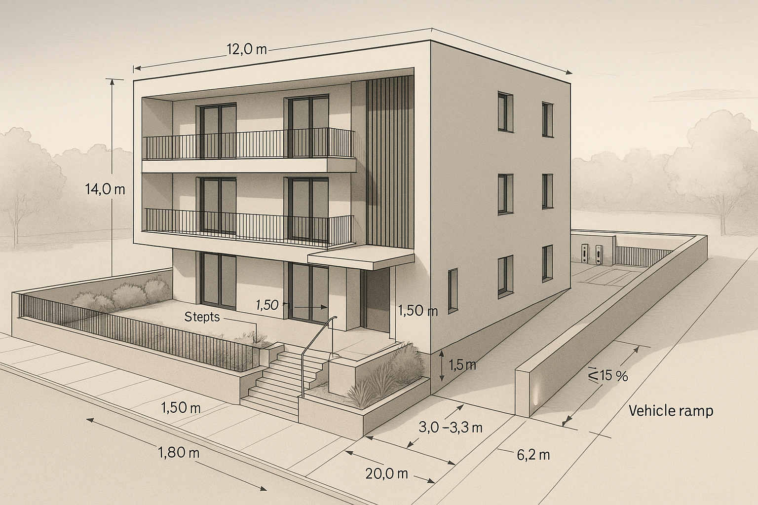 Πλάγια όψη με ράμπα